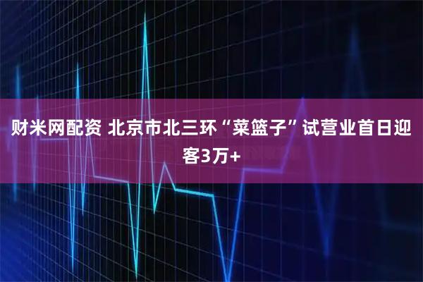 财米网配资 北京市北三环“菜篮子”试营业首日迎客3万+